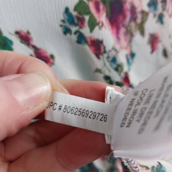 Mason + MacKenzie Pink Floral Open Cardigan Womens Size Medium Dolman Sleeves - Picture 10 of 11